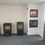 barbas houtkachels brandend in schouw